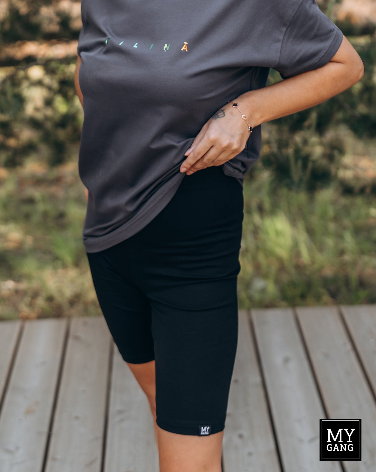 Augstās jostasvietas Biker šorti