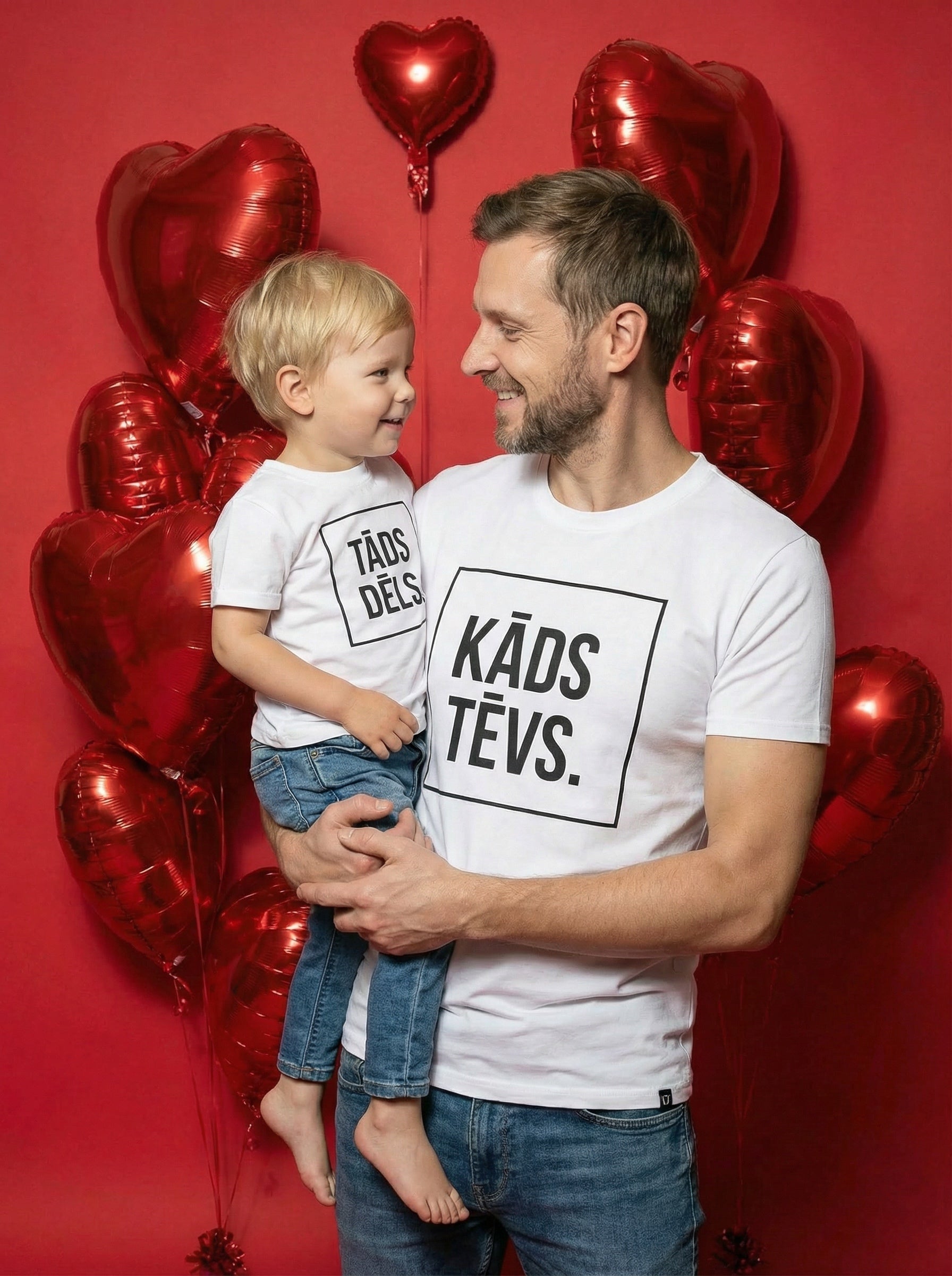 T-kreklu komplekts KĀDS TĒVS. TĀDS DĒLS