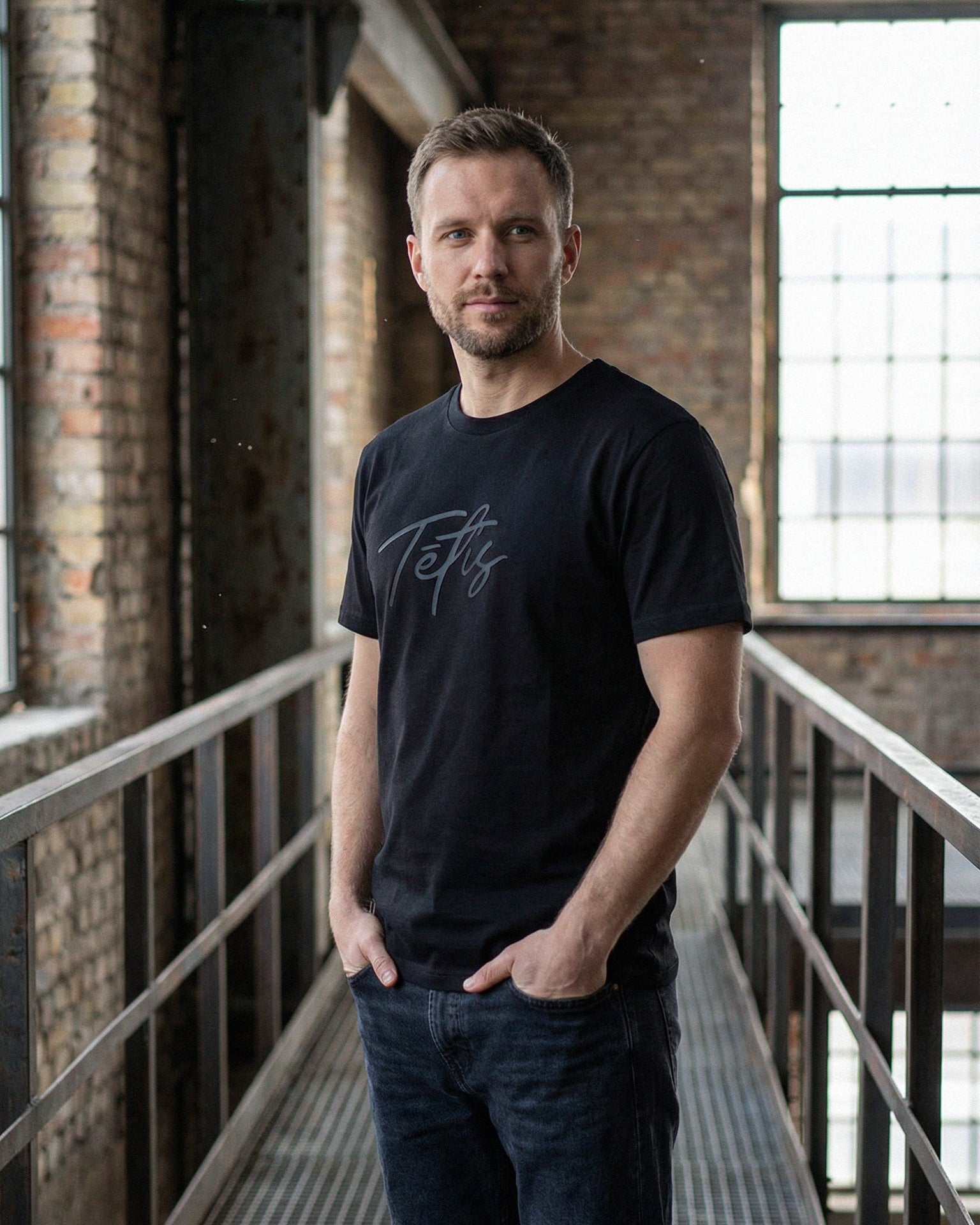 Vīriešu t-krekls TĒTIS (100% Organiskā kokvilna)